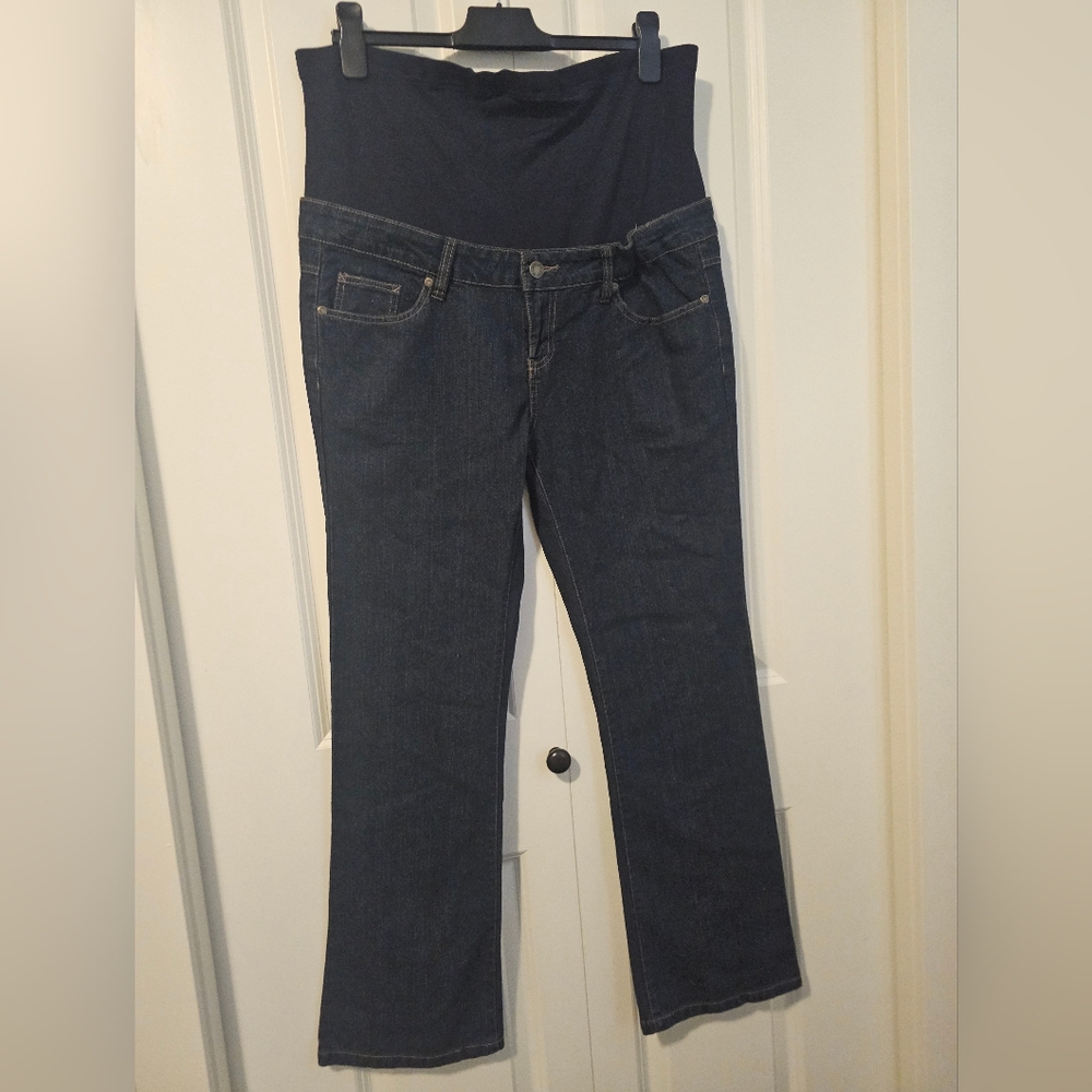 Maternity Dark Blue Denim Jeans XL George Belly Panel